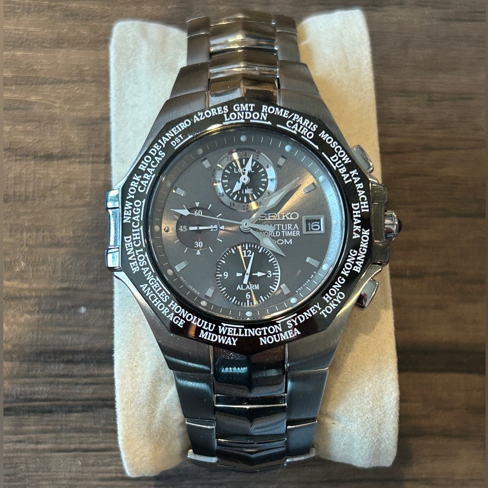 Seiko Coutura World Timer 5T82-0AA0 Men’s Watch